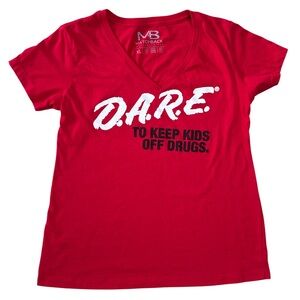 Matchback Red DARE To Keep Kids Off Drugs T-Shirt Women’s XL